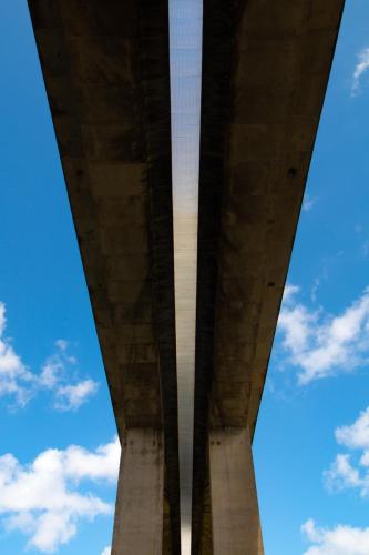 Sous la N12 à Morlaix